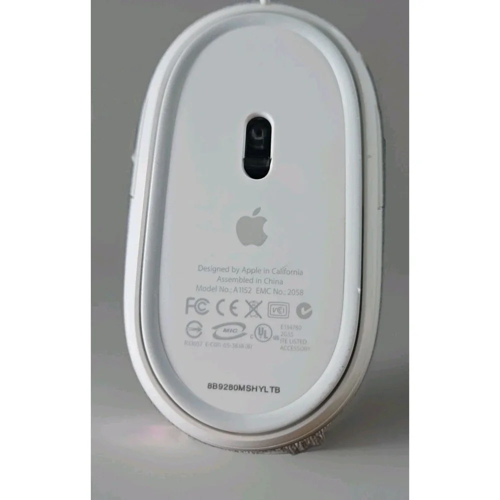 Genuine Apple A1152 Wired USB Mouse White Tested Working Original